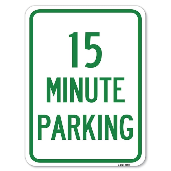 2 Hour Parking-Parking for Customers Heavy-Gauge Alum Rust Proof Parking, 18" x 24", A-1824-24498